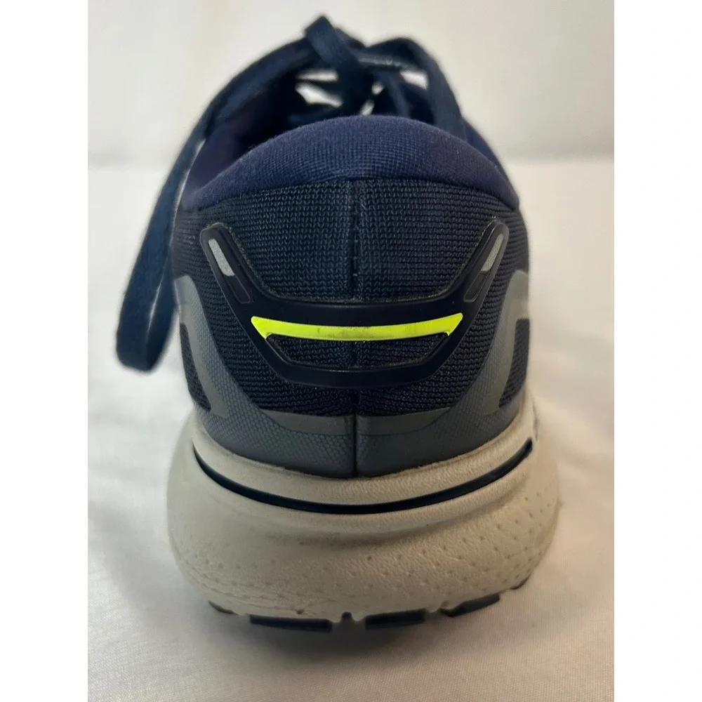 Brooks Ghost 15 Mens Running Shoes Navy Blue Neon Yellow 1103931D429 Size 7.5 D
